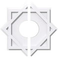 thumbnail image 1 of Ekena Millwork CMP14AL2-04000 14 in. OD x 4 in. ID Square Axel Architectural Grade PVC Contemporary Ceiling Medallion - 2 Piece, 1 of 1