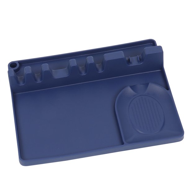 Soporte para cuchara, espátula de silicona, estante de almacenamiento, 6 ranuras, utensilios para colgar, resto, suministro de cocina, azul sidaley HA004432-06B
