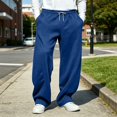 thumbnail image 6 of Frnrwgo Men's Heavyweight Sweatpants Loose Fit Drape Drawstring Elastic Waist Multi-Pocket Winter Streetwear Loungewear Pants, 6 of 9