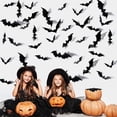 thumbnail image 2 of OIUR Halloween Bats Decorations Outdoor Indoor 3D Bat Stickers Horror Gothic Theme Paint-Safe Adhesive Waterproof Decals, 2 of 7