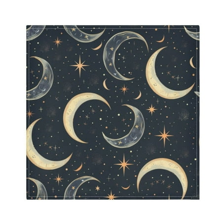 

Napkin Satin Napkin 20*20Inchx6 Kitchen Towel Dinner Plate Towel Decorative Towel Napkin Tea Towel Suitable For Kitchen Table Cartoon Moon Cute