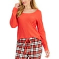 thumbnail image 5 of Jenni by Jennifer Moore Womens Solid Long-Sleeve Pajama Top Only,1-Piece, Medium, June Bug, 5 of 5