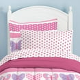 thumbnail image 4 of Dream Factory Butterfly Dots Ultra Soft Microfiber Girls Comforter Set, Pink, Twin, 4 of 5