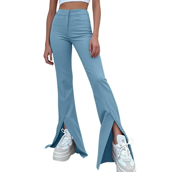 OSOLU Solid Color Women Cozy Mid-Waist Cargo Jeans Stretch Wide Leg Denim Pants With Pockets Trousers Everyday Comfort Versatile Bottoms