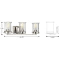 thumbnail image 5 of P300274-009-Progress Lighting-Winslett - 3 Light - Cylinder Shade in Coastal style - 23.75 Inches wide by 7.25 Inches high-Brushed Nickel Finish, 5 of 5