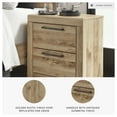 thumbnail image 4 of Signature Design by Ashley Hyanna 2-Drawer Nightstand – Modern Farmhouse Rustic Tan Brown Night Stand with USB Charging Ports, 4 of 10