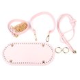 thumbnail image 1 of 5 Pieces Handbag Making Kit Bottom Handles Shoulder Replacement Straps Bottom Kit Straps Replacement Bag Handmade Repair Supplies DIY Craft for Beginners Pink, 1 of 7