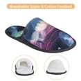 thumbnail image 3 of Fotbe Fantasy Landscape Starry Night Pantuflas Peludas para Mujer con Estampado, Zapatillas de Peluche, Zapatos de Invierno para Casa, Uso Interior y Exterior-Large, 3 of 8