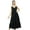 Black, variant on Bimba Women's Sundress Long Maxi Drawstring Waist Spaghetti Strap Dresses