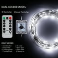 thumbnail image 2 of 33ft 100 LEDs Outdoor String Lights, Waterproof Daylight Copper Wire Fairy Light for Bedroom, Wedding, Garden, Patio, 2 of 7