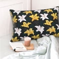 thumbnail image 4 of Naloa Lilies Flowers Pillow Covers, Throw Pillow Case Cushion Covers,Cushion for Bedroom,Couch,Home-20"x30", 4 of 6
