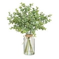 thumbnail image 6 of Artificial Eucalyptus Stems in Glass Vase,Fake Plants Eucalyptus Leaves for Home Office Centerpiece Table Decorations Farmhouse Wedding Home Greenery Decor Grass Green, 6 of 7