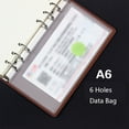 thumbnail image 3 of SagaSave A6 Loose-Leaf Storage Bag Binder Refillable Bags for Office School Students Transparent PVC Waterproof, 3 of 6