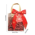 thumbnail image 2 of Red Transparent Christmas Gift Bags with Handles for Christmas Eve Apples Candy Toys Party Favors Holiday Souvenir Hand Carry Bags(Red-A), 2 of 6