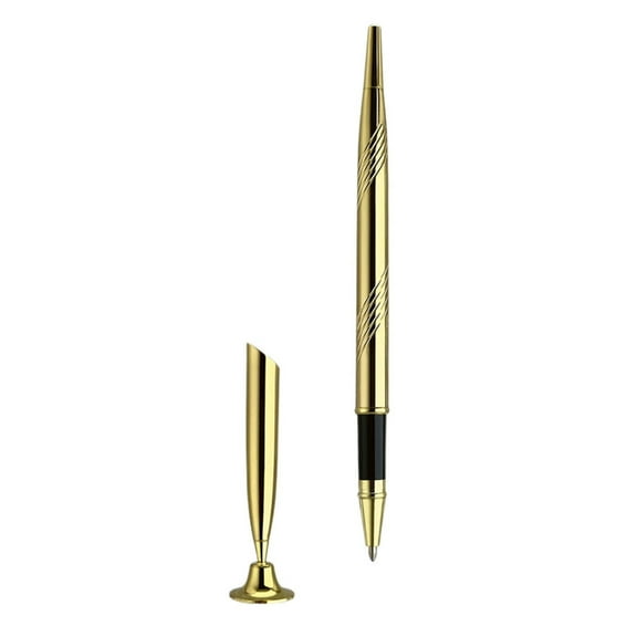 Ballpoint Pen Counter Service Pen with Base Wedding Guest Sign Pen for Bank