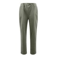 thumbnail image 4 of TRUBKH Womens Linen Pants Beach Palazzo Harem Pants Loose Yoga Trousers Ruffle Pants Women Cruise Pants Drop Crotch Harem Pants Beach Vacation Flowy Pants Palazzo Pants Baggy Linen Pants Green L, 4 of 6