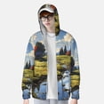 thumbnail image 2 of Daiia Pasture Cow A UPF 50+ Sun Protection Hoodie Jacket Lightweight Long Sleeve Sun Shirt for Women Men with Pocket Hiking Outdoor-Large, 2 of 7