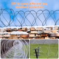 thumbnail image 4 of Galvanized Steel Razor Fence Anti-Corrosion Security Razor Wire Fencing Garden Farm Outdoor Protection 500FT, 4 of 9