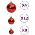 thumbnail image 5 of vidaXL Ensemble de 111 Boules de Noël Rouge Polystyrène, 5 of 5