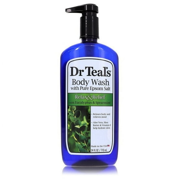 Dr Teal's Body Wash With Pure Epsom Salt by Dr Teal's Relax & Relief Body Wash with Eucalyptus & Spearmint 24 oz for Women - Brand New