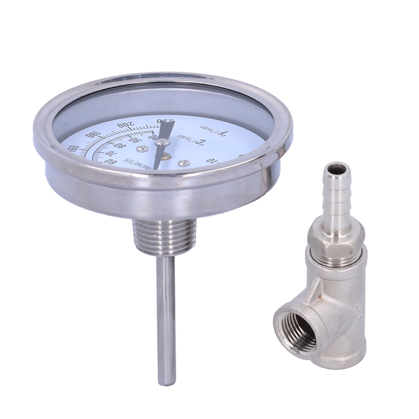 Embedded Thermometer Stainless Steel Temperature Monitor for Flowing Liquid Outdoor