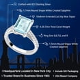 thumbnail image 2 of Gem Stone King 4.26 Ct Octagon Sky Blue Topaz White Created Sapphire 925 Sterling Silver Ring, 2 of 6