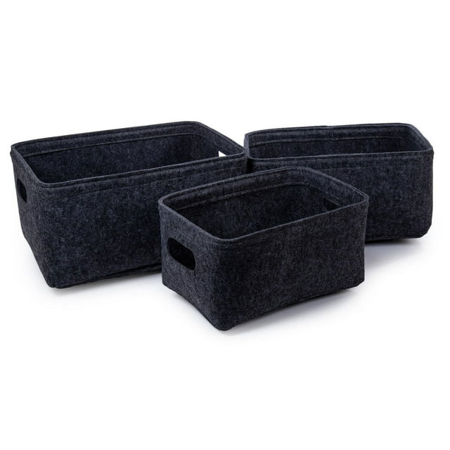 Truu Design Decorative Felt Storage Organizational Bin Set