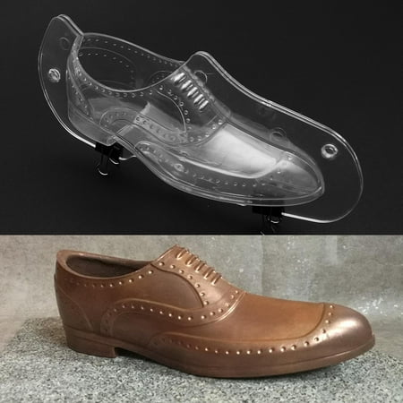 - Aimeeli 3D DIY Men's Shoes Shape Hard Plastic PC Chocolate Mold Polycarbonate Jelly Candy Making Pastry Ice Mould with 2 Clips Cake