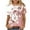 Pink#02, variant on purcolt Women's Summer T-Shirts Tie Dye Flower Printed Short Sleeve Crewneck Shirts Casual Soft Beach Vocation Tee Shirts