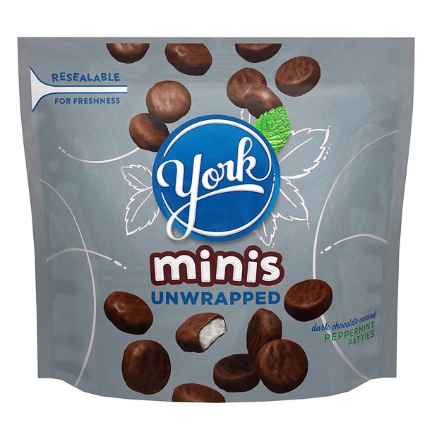 YORK Dark Chocolate Candy Peppermint Patties, 7.6 oz Pouch (Pack of 8 ...