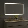 thumbnail image 3 of ANGELES HOME 55"x 30" LED Bathroom Mirror, LED Makeup Mirror for Bathroom, Anti-Fog Vanity Mirror with Lights, 3 Colors Dimmable, Memory Function, Wall Mount Lighted Mirror (Horizontal/Vertical), 3 of 15
