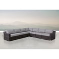 thumbnail image 3 of Livingsource International LSI 7 Piece Sectional Seating Group with Cushions Brown, 3 of 5