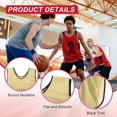 thumbnail image 3 of Uxcell Soccer Training Vest, Team Sports Pinnies Reversible Numbered Jerseys Gold 27 in, 3 of 7