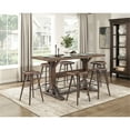 thumbnail image 3 of Lexicon Oliver Solid Wood Pub Height Table in Brown, 3 of 7