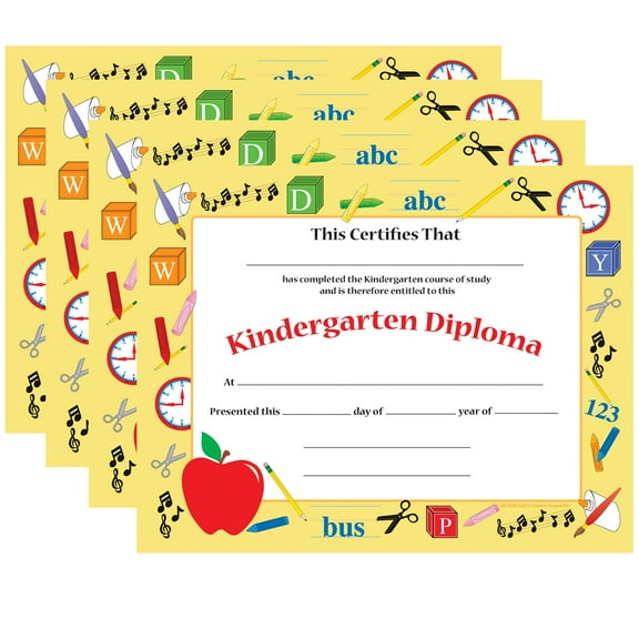 SHAPES ETC. Recognition Certificate - Kindergarten Diploma