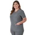 thumbnail image 3 of Hanes Women's Comfort Fit Short Sleeve Ribbed Back Panel V-Neck Scrub Top, Style HSW102, Sizes up-to 3XL, 3 of 10