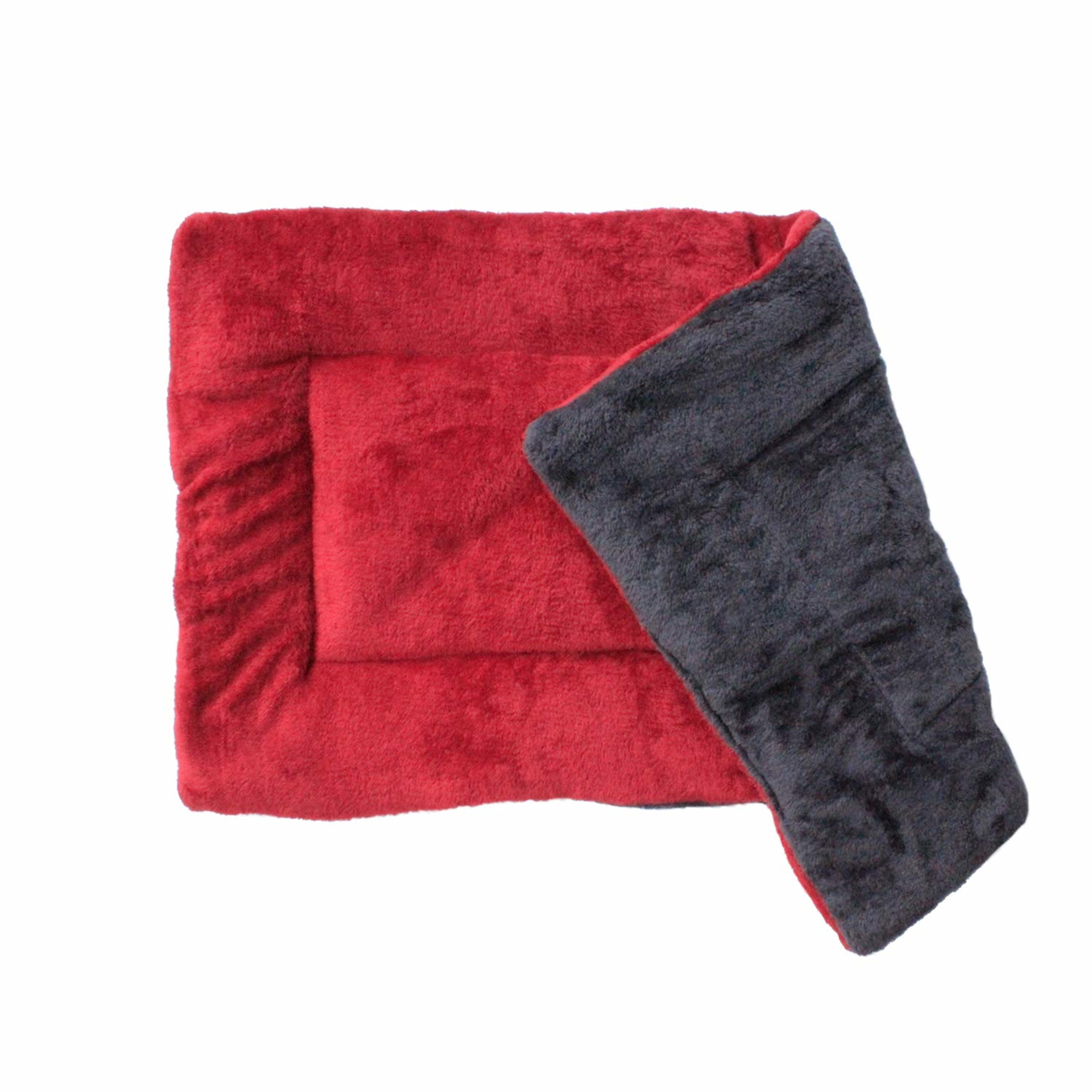 Downtown Pet Supply Dog Crate Mat, Washable Dog Bed, Maroon/Charcoal, XL