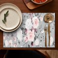 thumbnail image 4 of Pioneer Flower Floral Print Pattern Summer Placemats Table Placemats Set Of 6-Linen Kitchen Washable Placemats Table Mats 12x18 Inch Non-Slip Heat Resistant, 4 of 5
