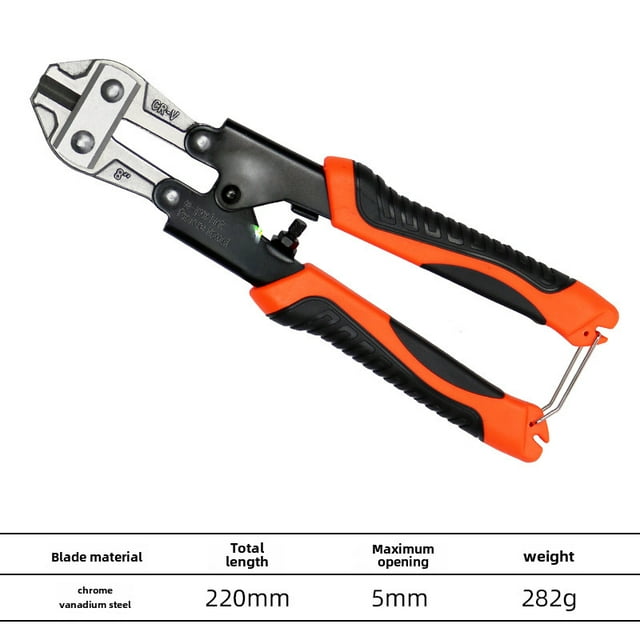 8-Inch Compact Heavy-Duty Steel Wire Cutter, Mini for Cutting Steel Wires, Nails, Ropes, and Seals – CRV-Made Durable Tool with Easy Grip Handle, Ideal for Professionals and DIY Enthusiasts, Portable