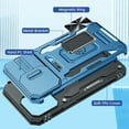 thumbnail image 6 of Case for iPhone 14 Pro Max Case with Slide Camera Cover, 360°Magnetic Ring Kickstand Upgraded Military Grade Shockproof Case with Magnetic Car Mount Holder for iPhone 14 Pro Max 6.7”- Cyan Blue, 6 of 17