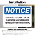 thumbnail image 3 of (2 Pack) Safety Glasses Lab Coats & Closed Toe Shoes OSHA Notice Sign, 3 of 7