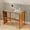 Brown, variant on PWTOOL Convertible Home Office Desk, Foldable 103cm/40.6 Inch Bamboo Writing Desk with Bookshelf