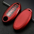 thumbnail image 1 of Car Key Fob Cover Case Protector TPU Carbon Fiber Remote Car Key Fob Case Cover Holder Shell For Nissan Infiniti, 1 of 12