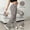Gray, variant on Ayolanni Solid Pants for Women Hiking Jogging Straight Leg Pants Drawstring Elastic Waist Slim Green Cargo Pants with Pockets L