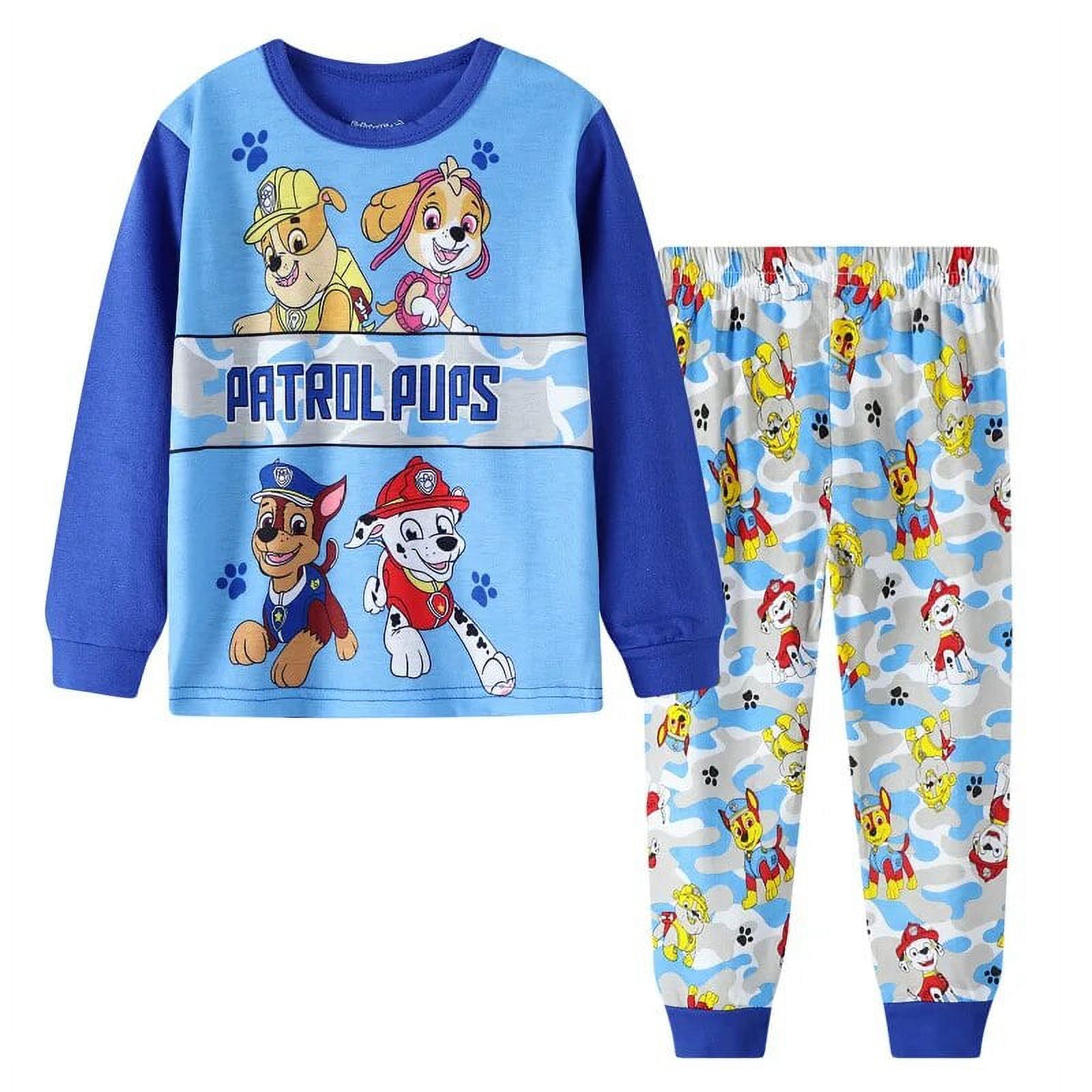 Pyjama Garçon Paw Patrol - Ensemble Nuit 2 Pièces Manches Longues - Idée Cadeau Enfant Fan De Pat Patrouille