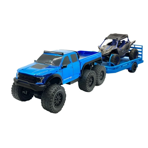 Ford Velociraptor Remote Control 1:10 Scale Truck with Yamaha YXZ 1:18 Scale Combo, 2 Controllers Included