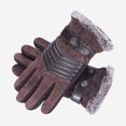 thumbnail image 3 of Tignapoo Fleece-Lined Winter Cycling Gloves for Outdoor Sports - Touchscreen Compatible, Windproof, Non-Slip Palm, One Size Fits All, Available in Various Colors Including Brown, Ideal for Skiing and, 3 of 6
