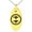 Gold, variant on Stainless Steel Shibata Samurai Crest Engraved Small Oval Charm Pendant Necklace