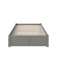 thumbnail image 4 of Bowery Hill Solid Wood Gray Queen Platform Panel Bed with Twin XL Trundle 83.03" Unassembled, 4 of 5