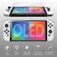 thumbnail image 2 of omarando TPU Case Cover Accessories Kit for Nintendo Switch (OLED Model),Shoulder Bag for Switch ,with Tempered Glass Screen Protector ,Thumb Grip Caps . Game Card Case (Transparent Red), 2 of 6